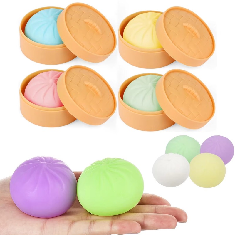 Food Grocery Snacks - Hot Colorful Dumpling Squishes Stress Balls