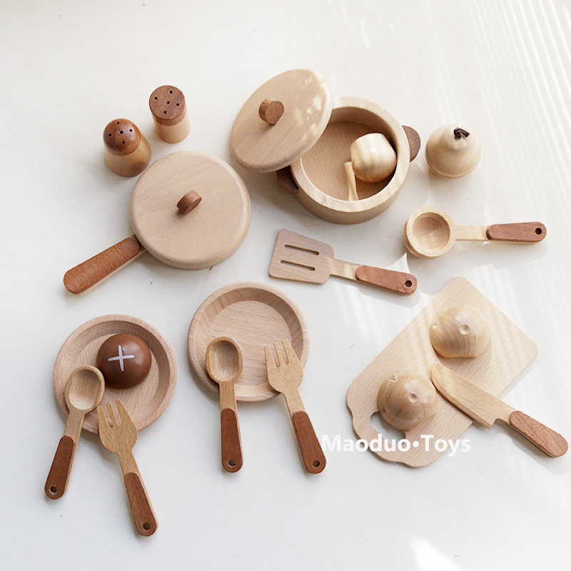 Food Grocery Snacks - Maoduo Toys Beech Wooden Kids Kitchen