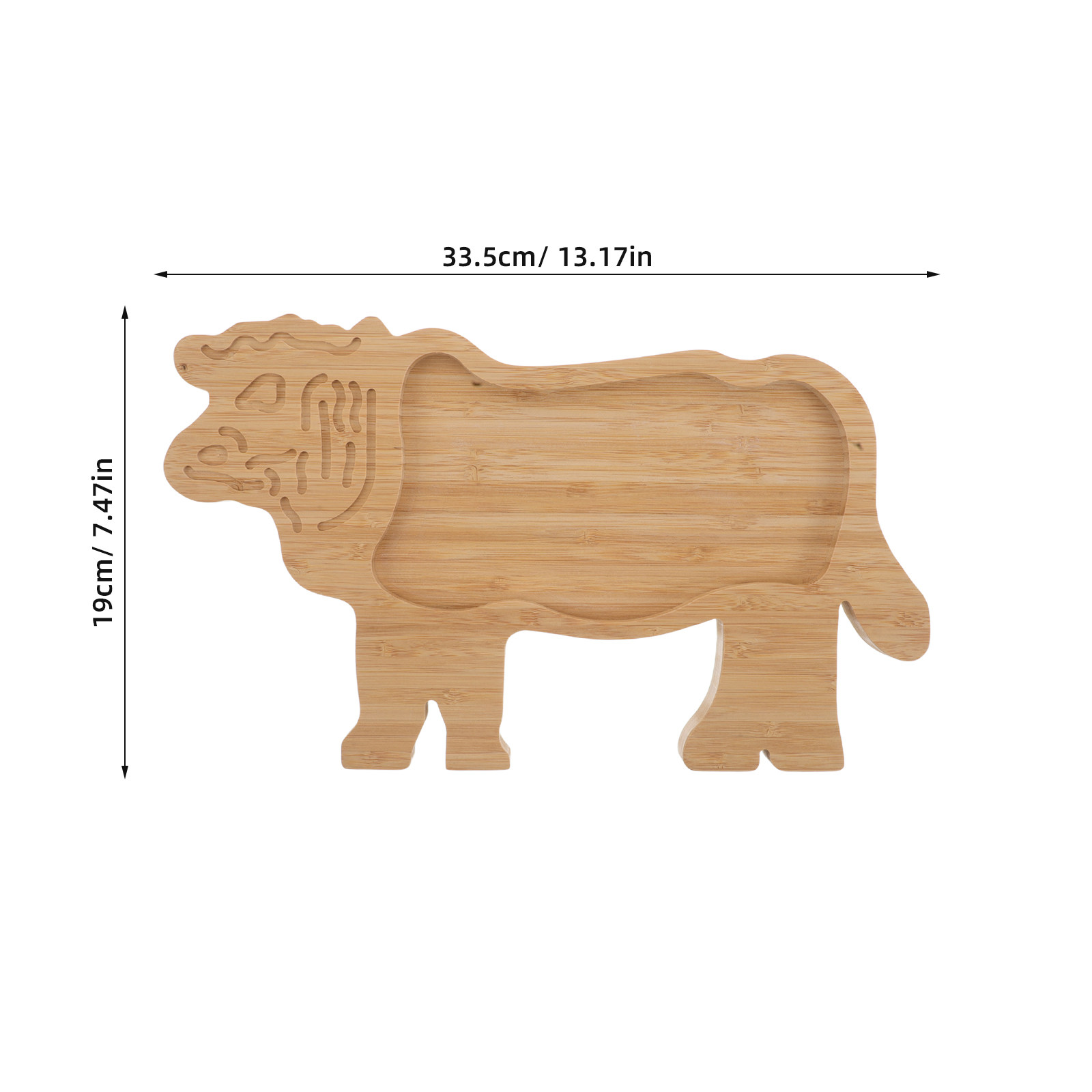 Bamboo Cow Shaped Serving Tray - Food Snacks Indian recension och pris