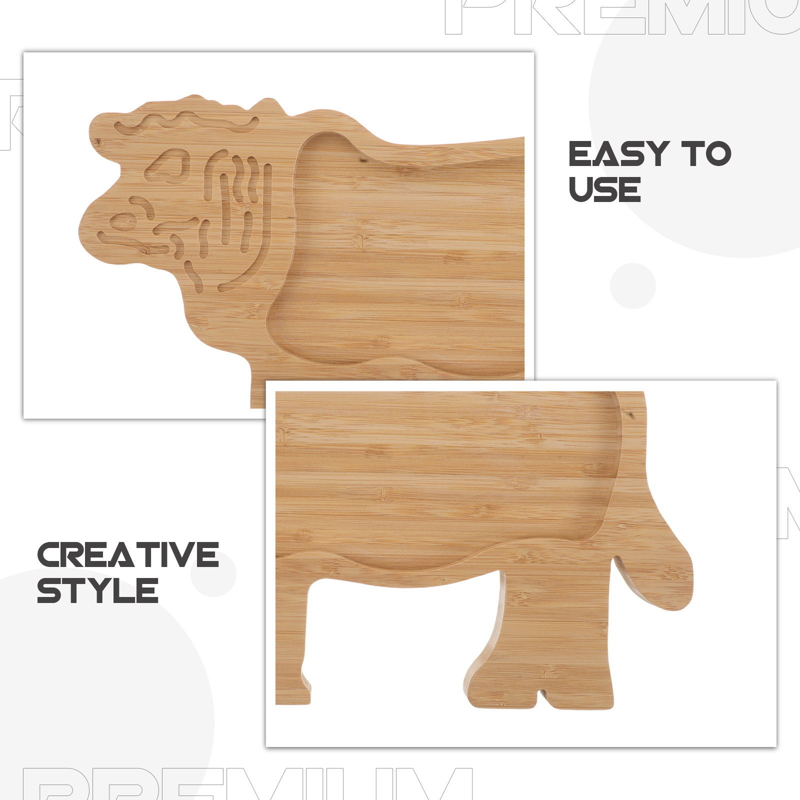 Bamboo Cow Shaped Serving Tray - Food Snacks Indian recension och pris