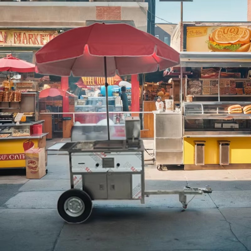 Compact Mobile Snack Food Cart - Snacks Food Stall recension och pris