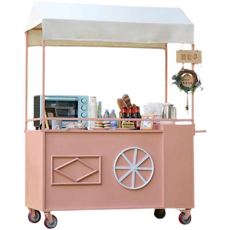 Mobile Hand Push Snack Cart Ou - Snacks Food Stall recension och pris
