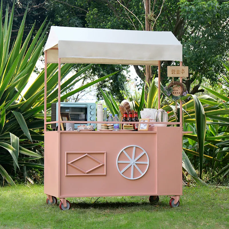 Mobile Hand Push Snack Cart Ou - Snacks Food Stall recension och pris