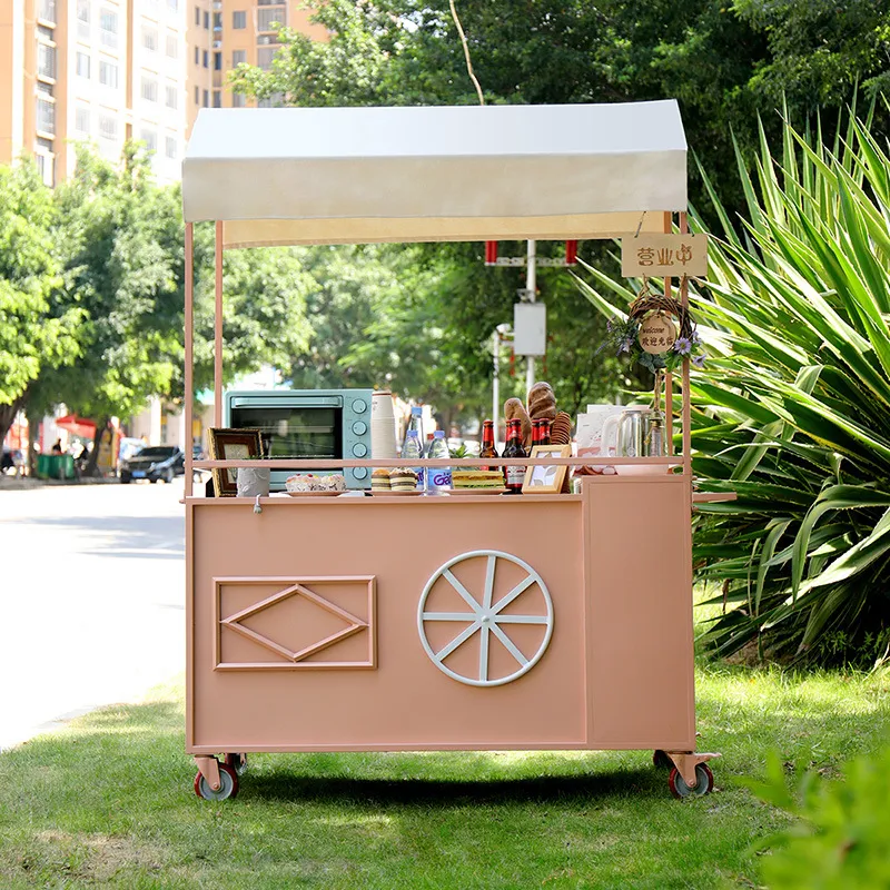 Mobile Hand Push Snack Cart Ou - Snacks Food Stall recension och pris
