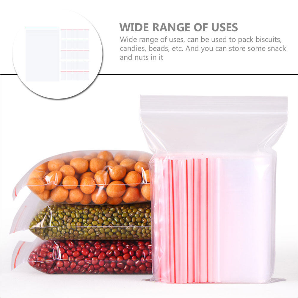 100Pcs Self-Sealing Clear Pe S - Food Snacks Easy recension och pris