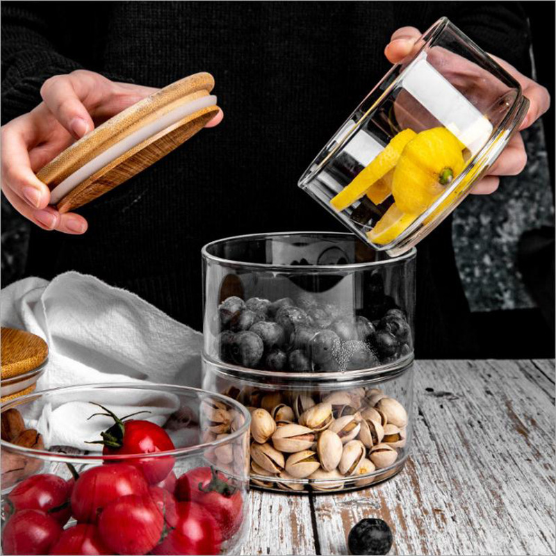 Mini Glass Bowl with Bamboo Ai - Baby Food Snacks Yogurt recension och pris