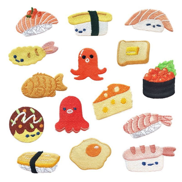 10 Pcs Embroidery Patch Popula - Food Snacks Pictures recension och pris