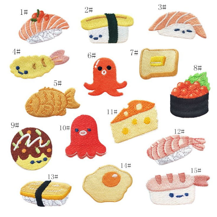 10 Pcs Embroidery Patch Popula - Food Snacks Pictures recension och pris