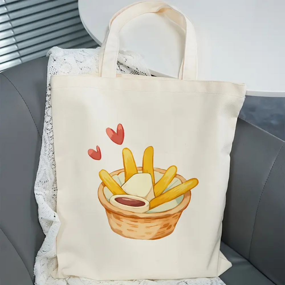 Cute French Fries Print Canvas - Food Grocery Snacks recension och pris