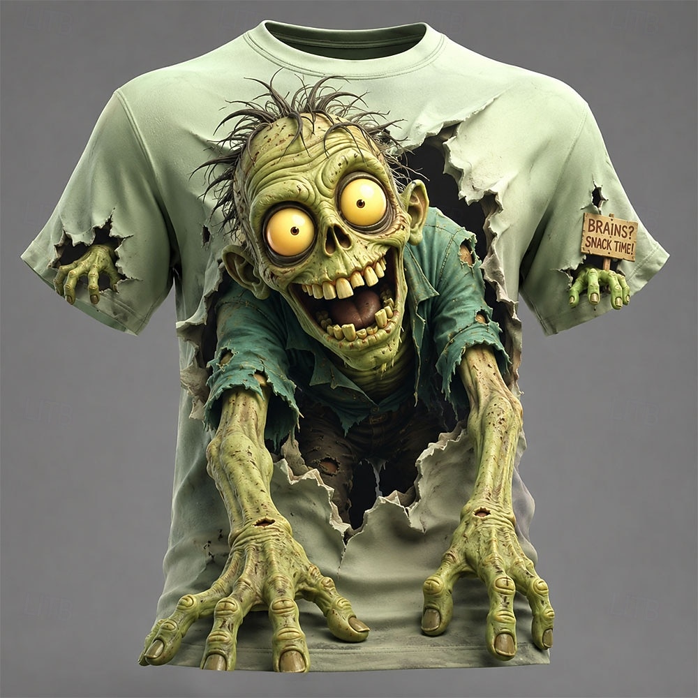 Men's Spring Summer 3D Printed - Zombie Snacks recension och pris