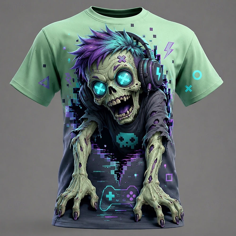 Men's Spring Summer 3D Printed - Zombie Snacks recension och pris