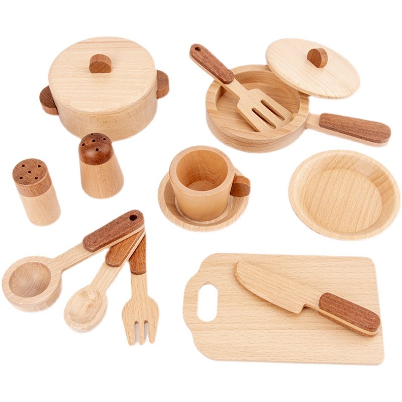 Maoduo Toys Beech Wooden Kids  - Food Grocery Snacks recension och pris