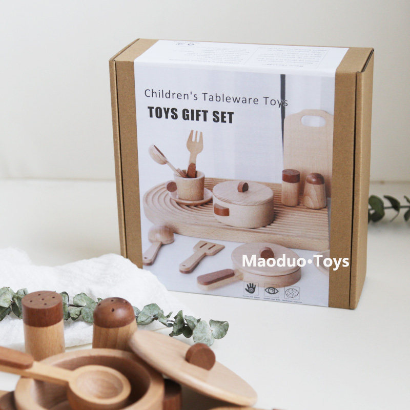 Maoduo Toys Beech Wooden Kids  - Food Grocery Snacks recension och pris