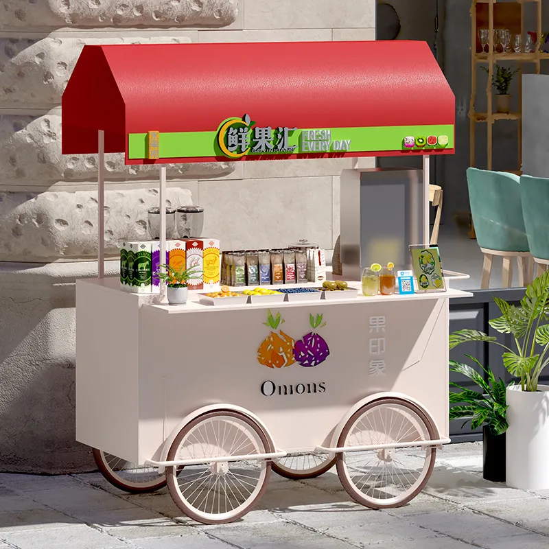 Portable Wrought Iron Food Car - Snacks Food Stall recension och pris