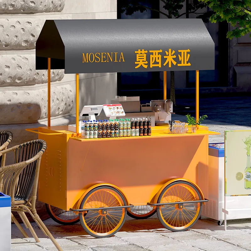 Portable Wrought Iron Food Car - Snacks Food Stall recension och pris