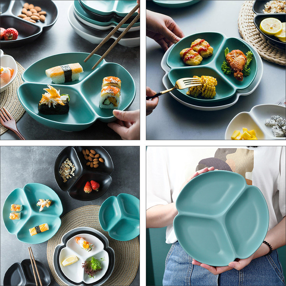 1Pcs Ceramic Divided Serving P - Food And Snacks For Picnic recension och pris