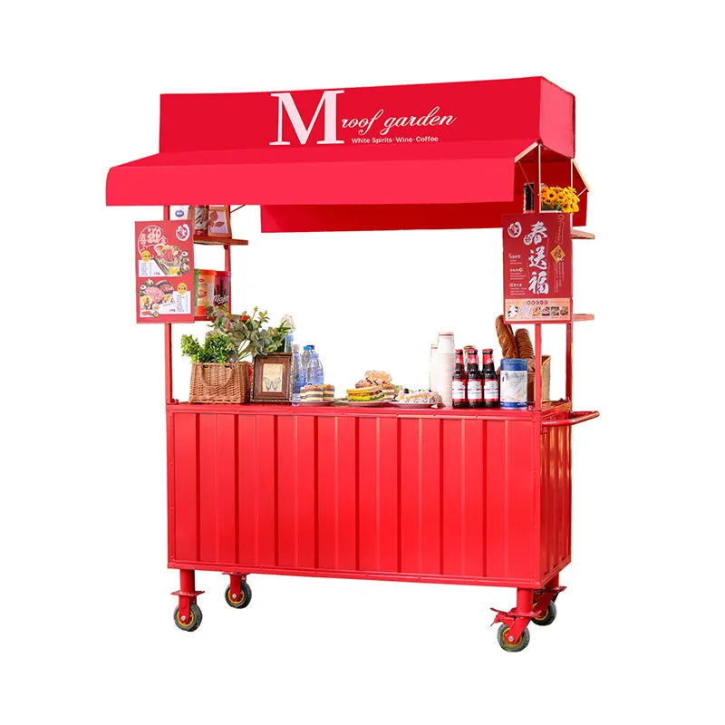 Wrought Iron Food Cart Outdoor - Snacks Food Stall recension och pris