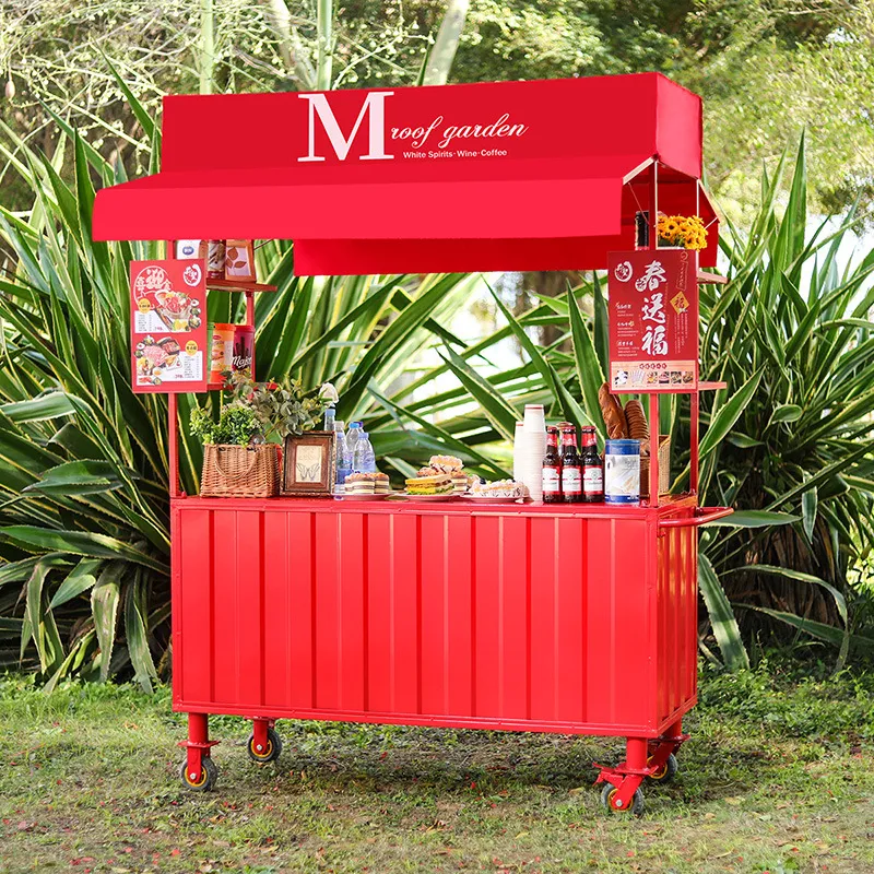 Wrought Iron Food Cart Outdoor - Snacks Food Stall recension och pris