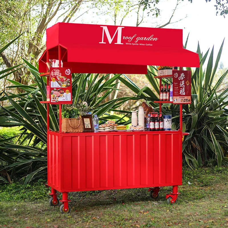 Wrought Iron Food Cart Outdoor - Snacks Food Stall recension och pris
