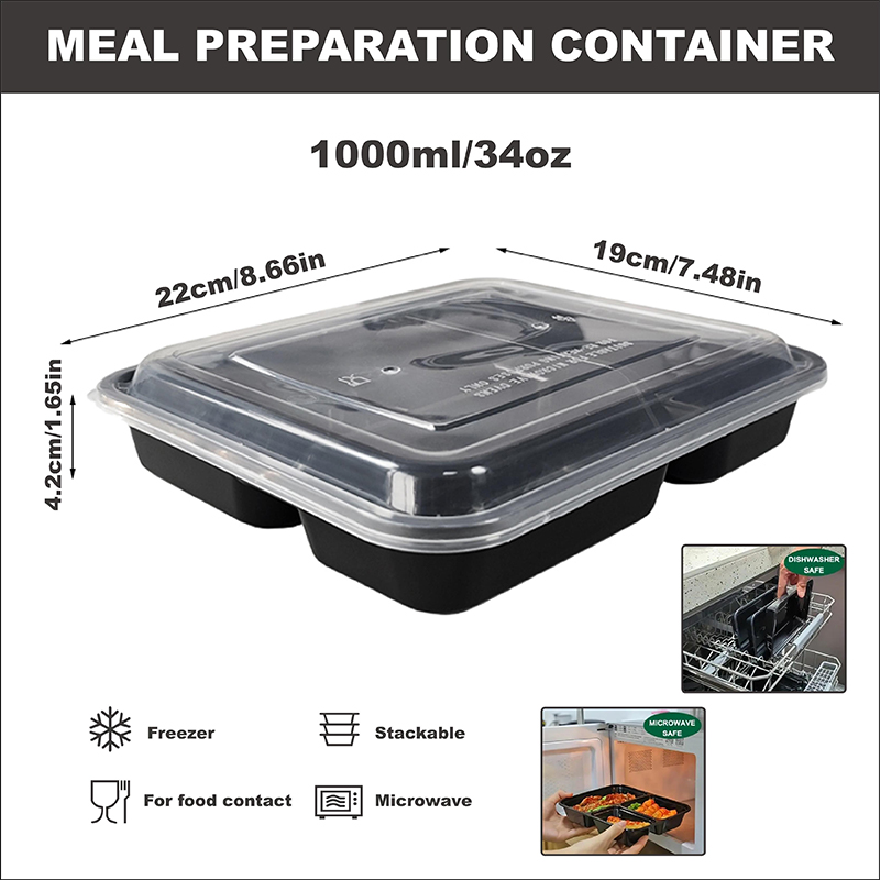 3-Compartment 34 Oz/1000 Ml, 1 - Food And Snacks For Picnic recension och pris